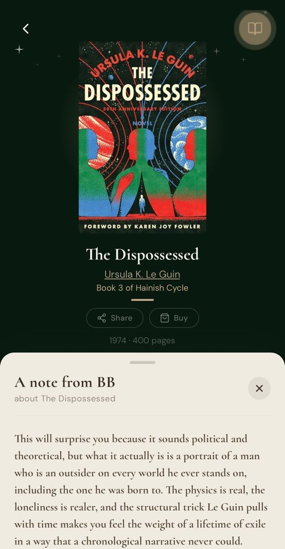 Companion note about The Dispossessed