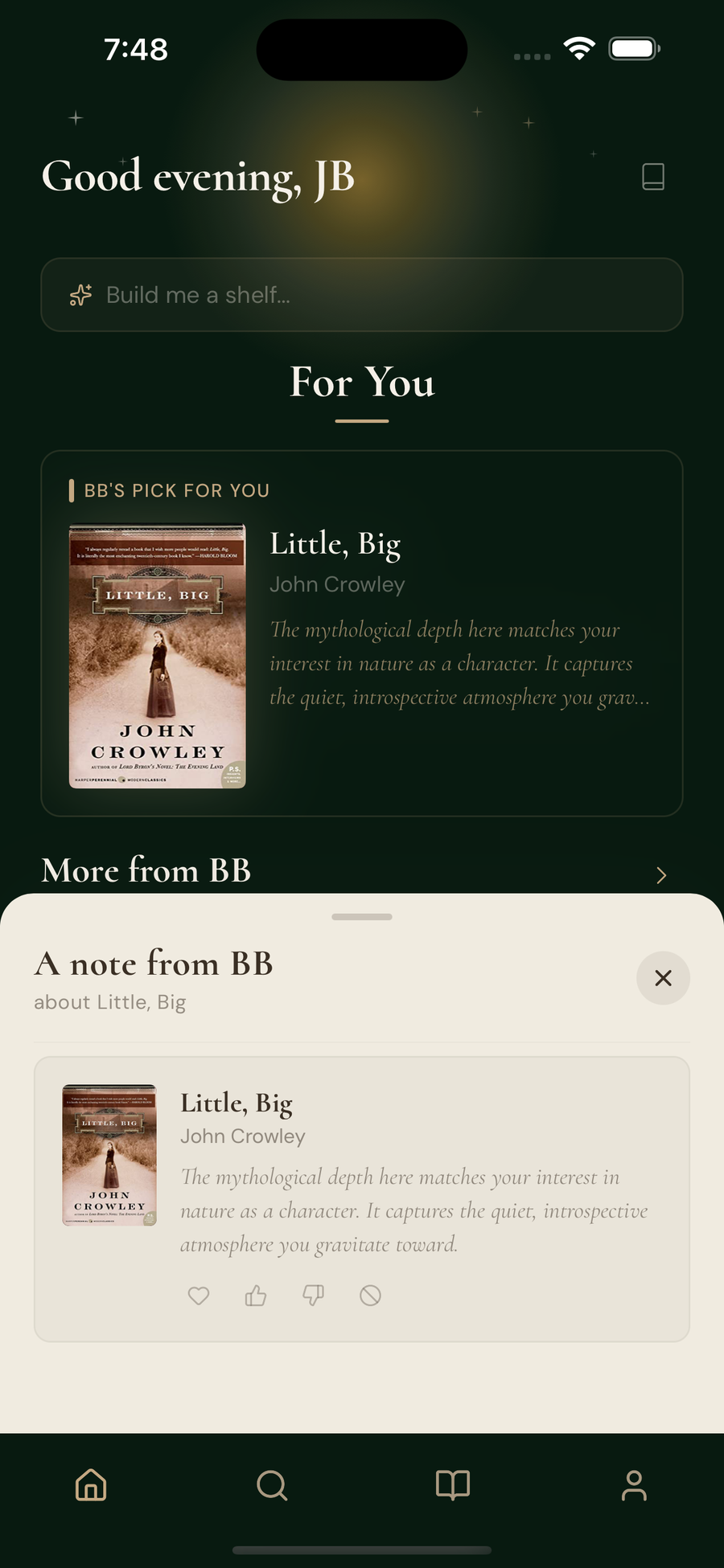 For You feed with companion picks